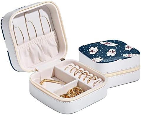 Mini Travel Protable накит кутија за прстен, приврзоци, обетки, кутија за организатор на ѓердан, подароци за роденден, симпатична