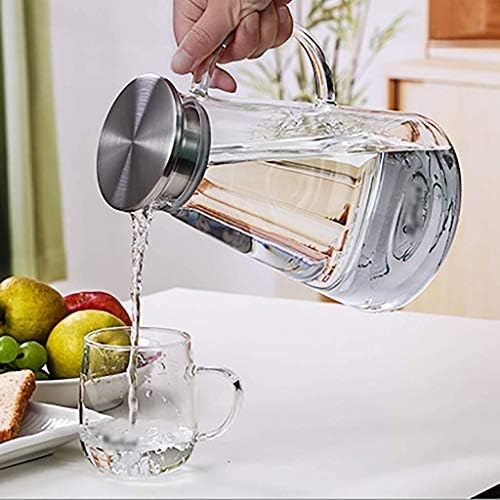 Стаклени чаши од Мутеики, ладна вода за бокали со вода, стакло од топлински стаклен бокал со голем капацитет за домаќинство, ладилник за домаќинство
