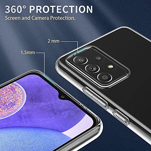 Bokoo Crystal Clear Samsung Galaxy A23 5G Case.soft Slim Fit Transparenty Plastic TPU заштитен силиконски покритие Телефонски случај