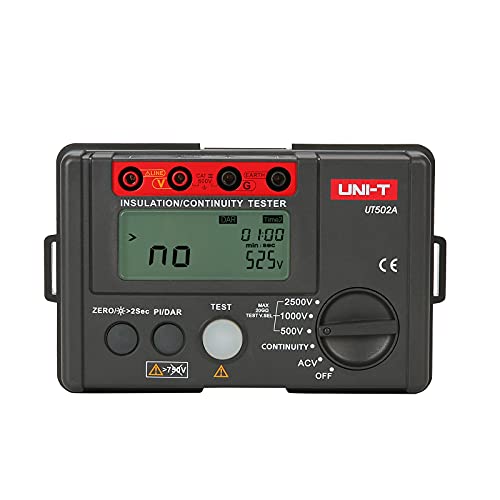 Uni-T дигитален мегохемметар UT502A тестер за отпорност на изолација мултиметар, мерач на електричарот мегохм, 500V/1000V/2500V Тест