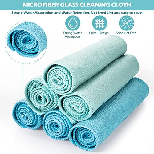 24 парчиња крпа за чистење на микрофибер стакло за еднократно микрофибер крпа за очила за ливчиња за прозорци огледала од не'рѓосувачки челик