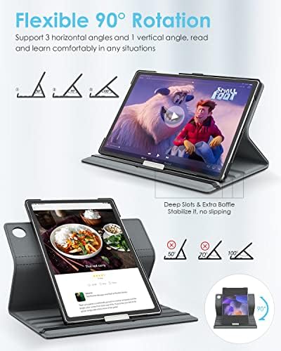 Тимово Случај За Samsung Galaxy Tab A8 10.5 Случај 2022, Galaxy Tab A8 Случај SM-X200/SM-X205, 90 Степен Ротирачки Вртлив Кожен Капак,