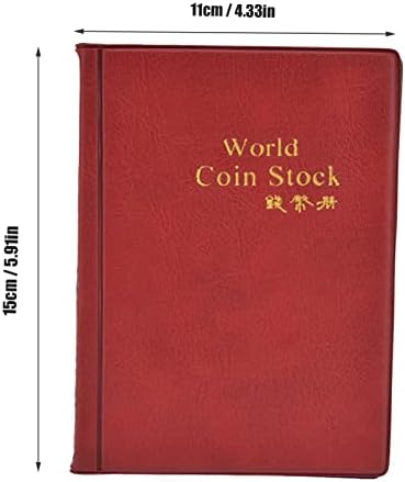 Серлиум Монета Колекција Албум, 120 Пвц Џебови Монета Колекција Книга Стп Корица Монета Албум Со Транспарентен Дизајн Мека Високо