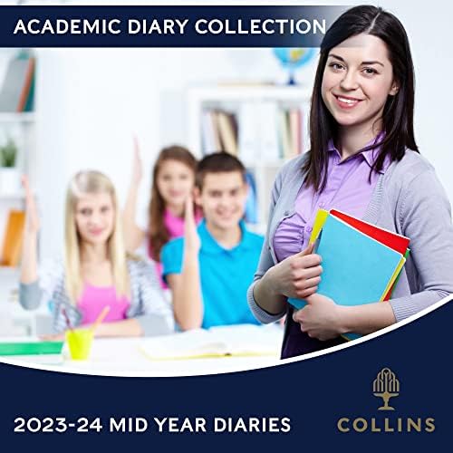Колинс Есенцијални Академски 2023-24 А5 Недела За Прегледување На Средногодишен Дневник Планер Училиште, Колеџ или Универзитетски