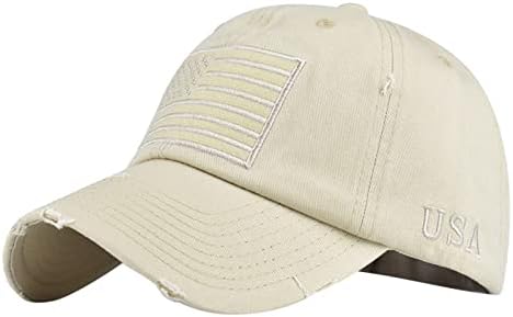 Американско знаме камионџија капа за мажи обични летни мрежи за сонце прилагодлива за возрасни унисекс вез за бејзбол капа