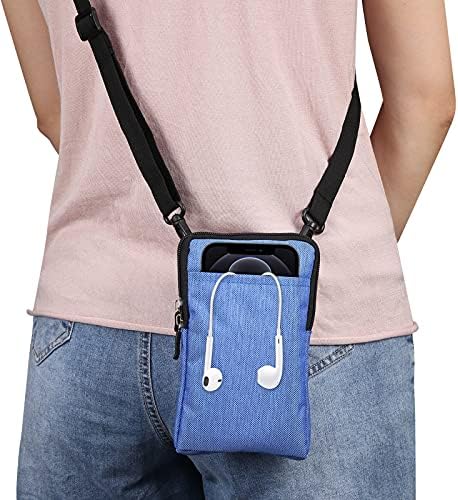 Телефонска футрола мултифункционална чанта за носење на држач за телефони, машка мала мобилен телефон крстосница торба за рамо, платно мини