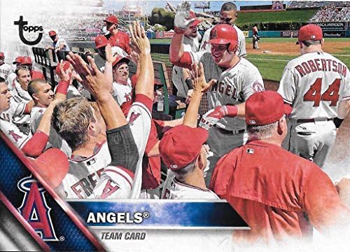 Лос Анџелес Ангели од Анхајм Топпс МЛБ Бејзбол Редовен број 2 22 Тим за картички поставени со Мајк Пастрмка, Алберт Пујолс Плус