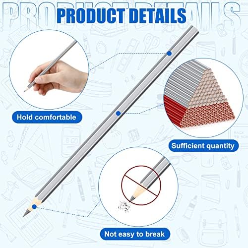 100 парчиња метални обележувачки моливчиња за заварувачи на молив за градежни работници метална работа или цевка цевка за заварувач челик