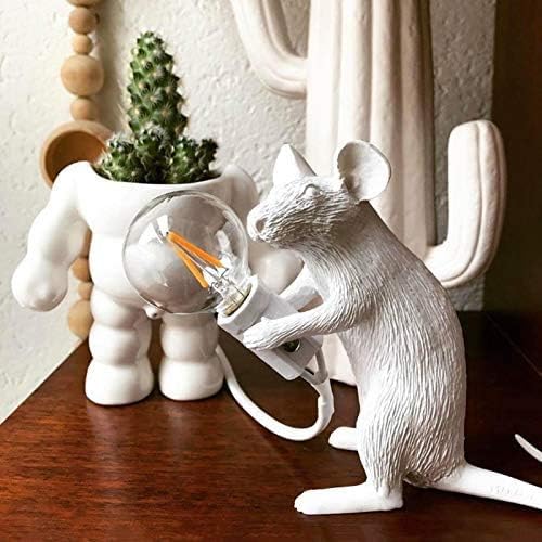 KTTR мини табела за ламба, креативна смола во форма на глувче, животински декор, светла за декорирање на подароци, предводена спална соба,