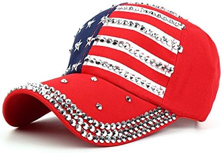 Американско знаме бејзбол капа искра ринестон САД знаме деим хип хоп капа