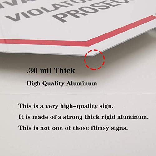 Нема знаци за престапување приватни метални престапници за метални производи ќе бидат гонети од знак Октагон 12 x12 30-милји без 'рѓосани алуминиум