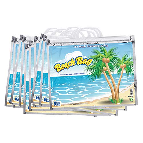 Jayеј торби, топла и ладна торба со плажа Голема топла и ладна термичка изолирана повторна употреба, пакет од 10