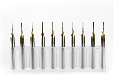 Карбид Мелење машина 10 парчиња 0,6-0,8 мм Титаниум Обложени Карбид Крај Мелници Гравирање И Кастри Машини Цпу Рутер Битови