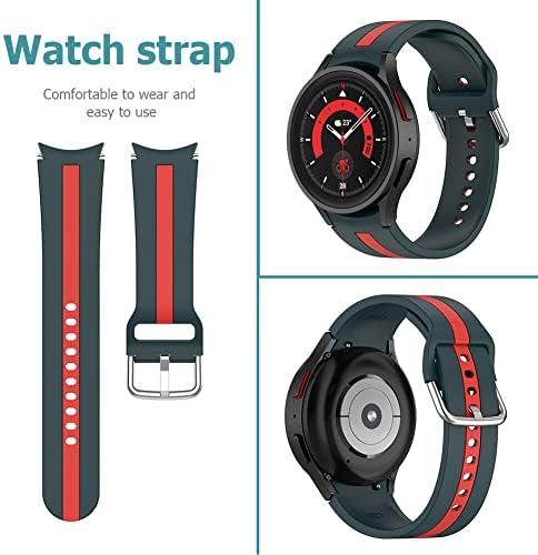 Komi Galaxy Watch 5/4 Band 40mm 44mm - Мека силиконска рачна лента компатибилен за Samsung Galaxy Watch 5 Pro 45mm / Galaxy Watch 4 Classic 46mm 42mm, лента за замена за жени мажи