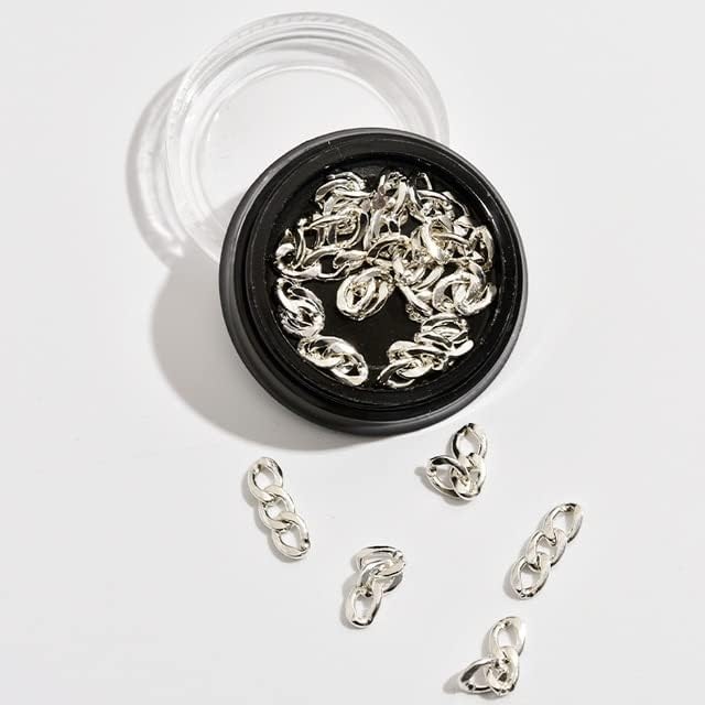 3Д легура 18 дизајнерски ланец за нокти украс за нокти луксузни метални геми ланци делови од злато/сребрена додатоци за декорација