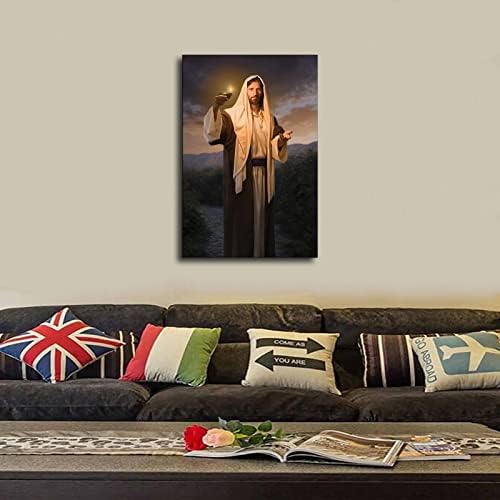 Католички Исус постер и естетика wallидна уметност Слика печати модерна семејна спална соба канцелариски декор постери