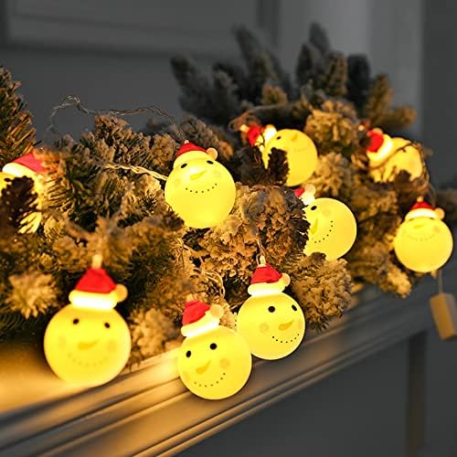 Божиќни топки Мини Божиќно предводена светло низа приврзок Дедо Снежан Светло украсена елка за елка