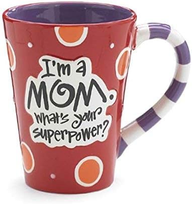 Јас сум мајка, каква е твојата супер моќ? “12oz кафе кригла одличен подарок за мајка