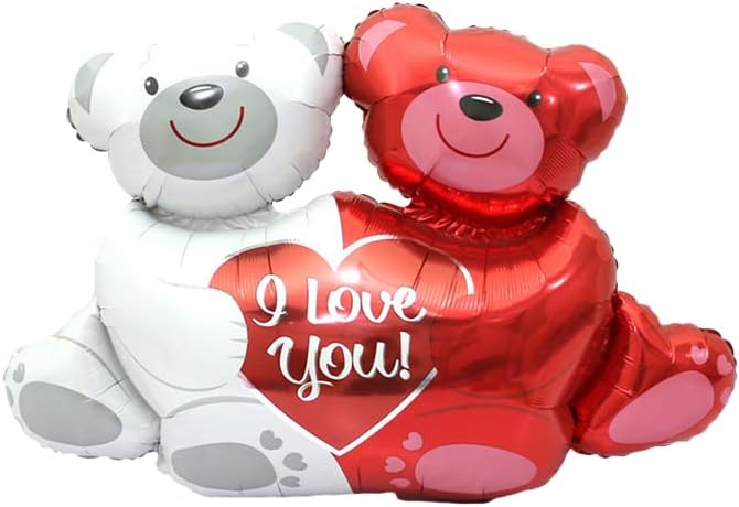Те сакам балони, балони со црвено срце за декор на денот на вinesубените, балони со мечки мечки ， балони со балони со фолија за годишнина