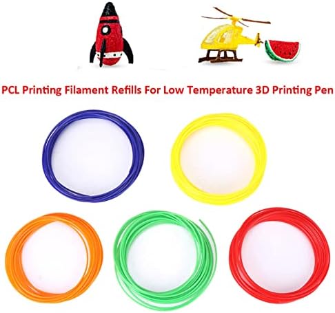 Пополнувања на филамента за печатач PWShymi, 10 бои 1,75мм филаменти за полнење за пенкало за печатење со 3Д печатење со ниска