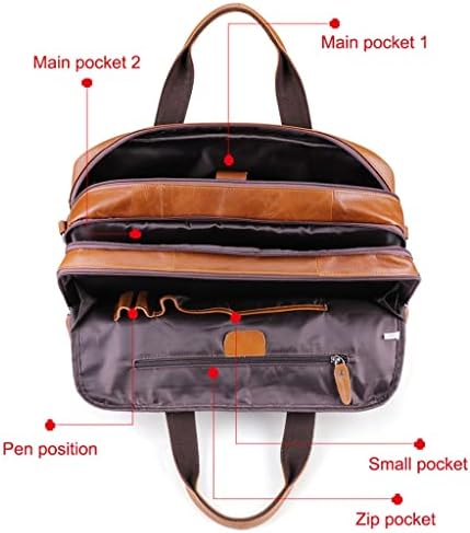 ЗИЈБМ 17 Инчен Лаптоп Торба Мажи Вистинска Кожна Чанта Голема Машка Торба За Рамо Машки Кожни Актовки