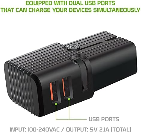 Двојниот универзален USB адаптер работи за Realme Q3s за светска моќ и патување помеѓу US/EU/CN/AUS/NZ/Велика Британија