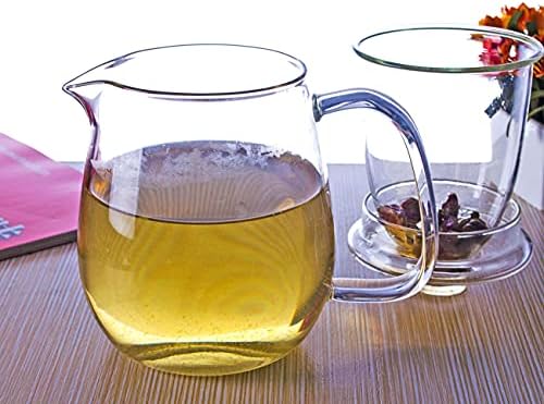 XJHOMA Рачно изработен пингвин растителни стакло чај отпорен на стаклен чај со инфузер [бр.102, обележан во описот]