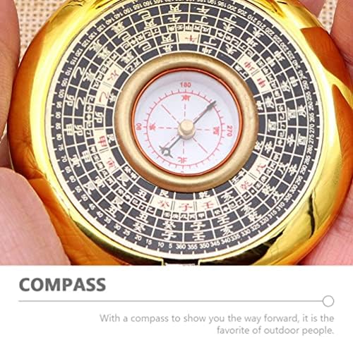 Toyvian Compass Антички преносен стар стил насочен кинески тав -извидник мини флип -капакот за домашно кампување гроздобер пешачење