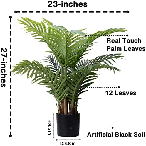 Сланк Палма Вештачки Растенија Лажни Дрво Големи Тропски Лисја Украси Палма Лисја Имитација Вештачки Растенија Лист
