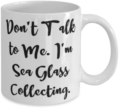 Морско стакло собира подароци за мажи жени, не зборувај со мене. Јас сум море, ново морско стакло собира 11oz 15oz кригла, чаша