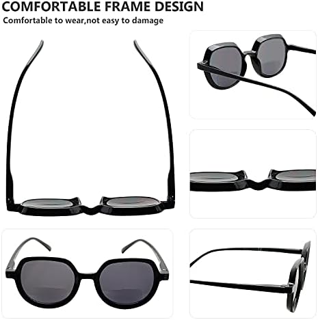 Очила 4 Спакувајте Бифокални Очила за Сонце За Жени Гроздобер Двофокални Очила за Сонце +2.50