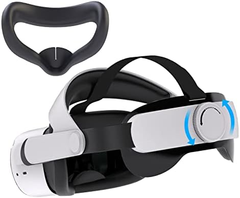 Косос лента за глава за Meta Oculus Quest 2, удобна VR слушалка за замена на елитната лента за засилена удобност и долго време на игра во VR, намалете го притисокот на главата