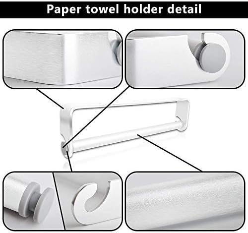 Zhengguifang траен самостојно лепило wallид монтирање хартиена хартија држач за држач за кујнски ткиво држач за крпи стои под