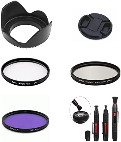 SR7 55MM камера пакет леќа капаче за аспиратор UV CPL FLD филтер четка компатибилен со Sony E 18-135mm f/3.5-5.6 OSS леќи и Sony Vario-Tessar