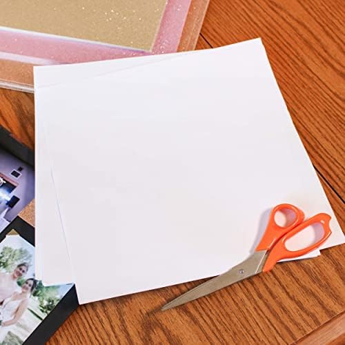 CraftyBook Belate Cardstock Paper - 50 парчиња бела 12х12in Масовно бело картонски листови за сноп -книги, картички или занаети