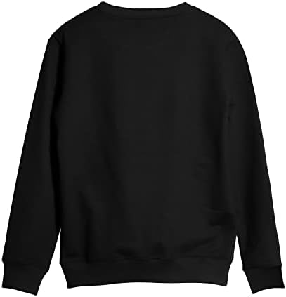 Soulsfeng Graphic Printed Black Crewneck Sweatshirt Styly Rollsy дизајниран за момчиња модна зимска маичка