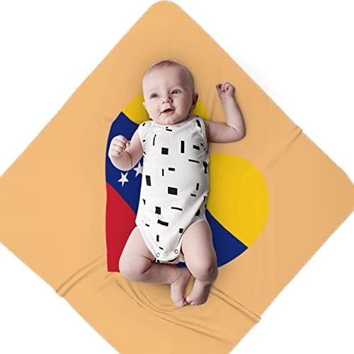 Loveубов Венецуела знаме бебе ќебе кое прима ќебе за обвивка за покривање на новороденчиња за новороденчиња