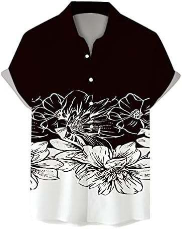 БМИСЕГМ летни маици за мажи мажи летни модни обични плажа дигитално 3Д печатење кратки маици со краток ракав