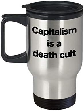 Капитализмот Е Култна Кригла На Смртта Патување Шолја За Кафе Економска Катастрофа Последици