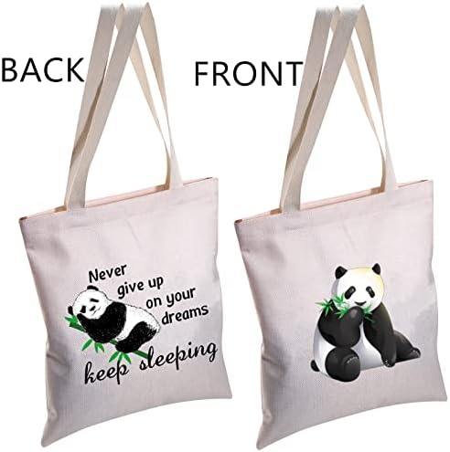 Cmnim panda tote торба смешни панда подароци панда мечка подароци за loversубители на панда, симпатична панда платно тота торба панда