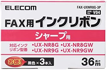 Филм за мастило Elecom Fax-UXNR8G-3P, за остра, стандардна лента за хартија со факс, компатибилен со UX-NR8G/UX-NR8GW/UX-NR9G/UX-NR9G