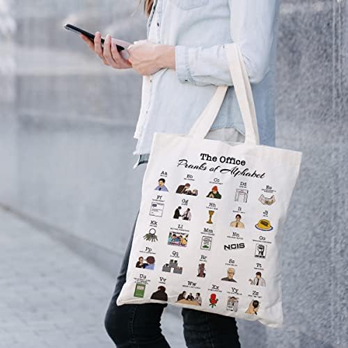 Канцеларијата шега или азбука платно торба смешна памук за еднократна употреба торба за рамо, присутни за пријатели обожаватели