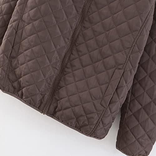 Женски зимски палта Худ топла обична јакна од бомбардер Раглан со џебови со палто за долга фланелна јакна