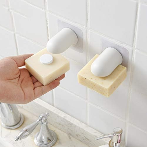 Магнетна магнетна монтажа магнетна сапун сапун сапун вшмукување пластичен сапун држач за сапун заштеда за сапун за бања и кујнски магнетски