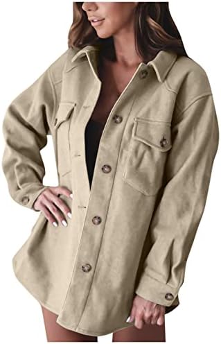 Prdecexlu зимска долга ракав џемпер за жени плус зголемување на големината на елегантното копче предно вклопување џемпери руно лапел