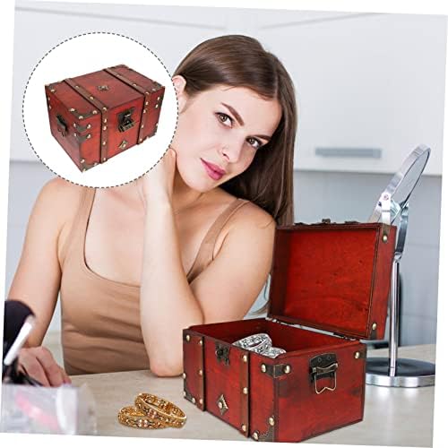 HOMOYOYO 1PC за складирање кутија за накит Организатор послужавник гроздобер декор за дома, пара Gardar juguetes кутија за складирање