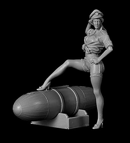 1/32 смола фигура Војник модел на војната на Втората светска војна, женски војник смола минијатурна комплет // 7FS-6