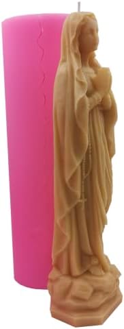 Редксин мувла од девет инчи Висока девствена Марија скулптура занаетчиски силиконски мувла, DIY ароматерапија гипс мувла, калап