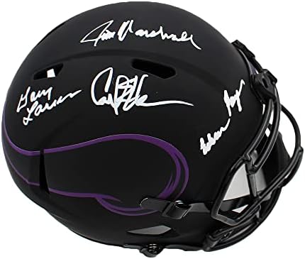 Виолетови Луѓе Јадат Автограм/Потпишан Минесота Брзина Целосна Големина Затемнување Шлем