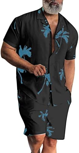 Akimpe мажи Спортски костум на отворено облека пижами со две парчиња костум со големина на мажи со големина на лето лето и дома, големи мажи